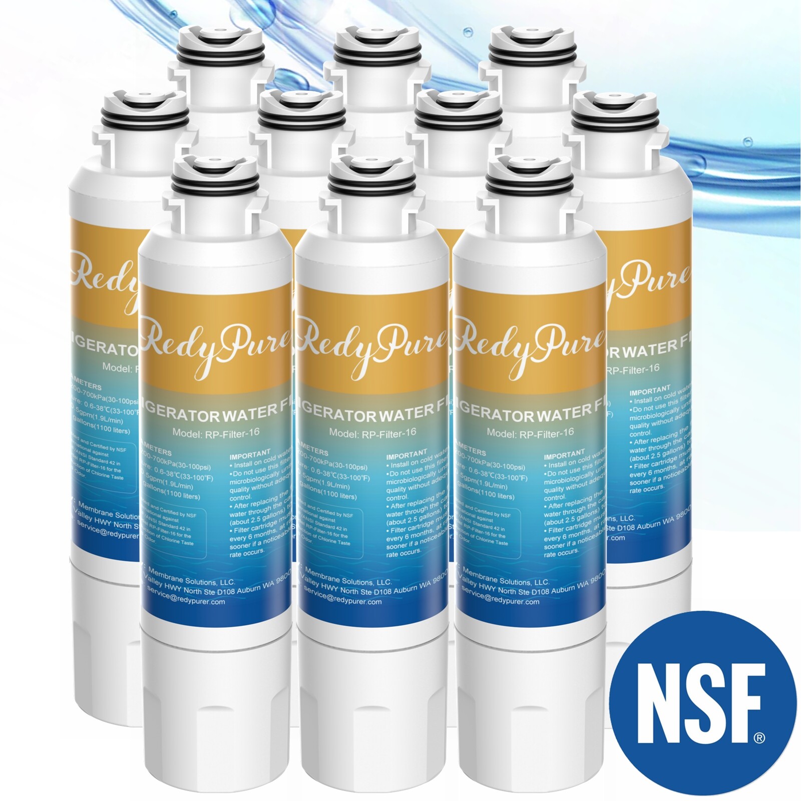 10 Pack Fit for Samsung DA29-00020B HAF-CIN/XME HAF-CIN-EXP 46-9101 Water Filter