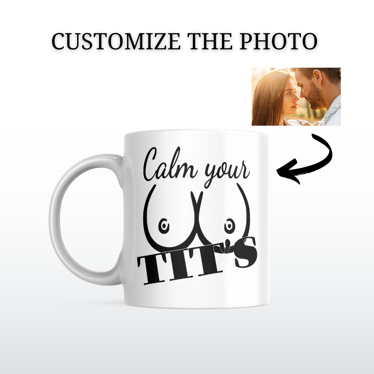 Personalized mug with text photo name logo personalized gift funny coffee mug 08
