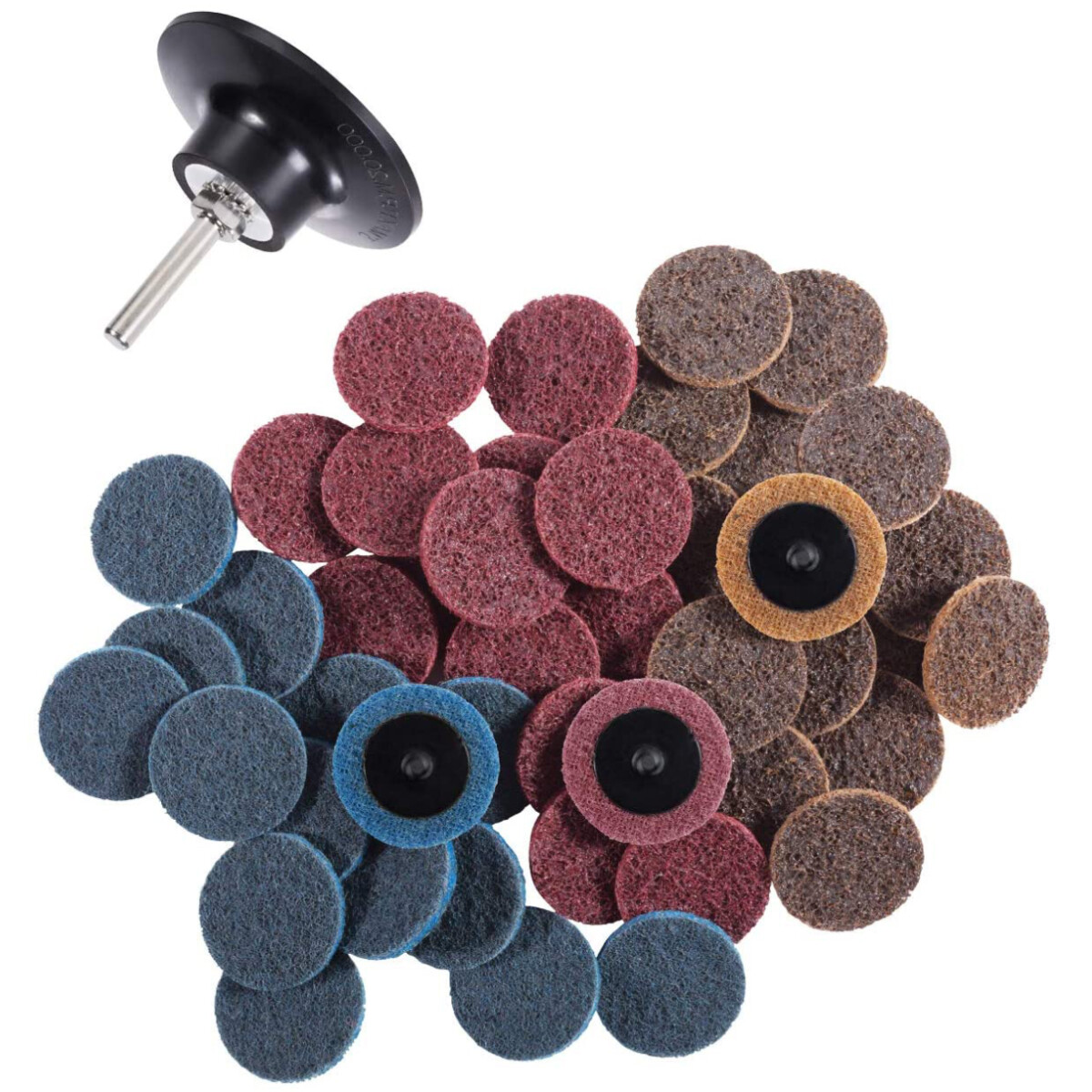 46Pcs 2 in Roll Lock Surface Conditioning Die Grinder Quick Change Sanding Discs