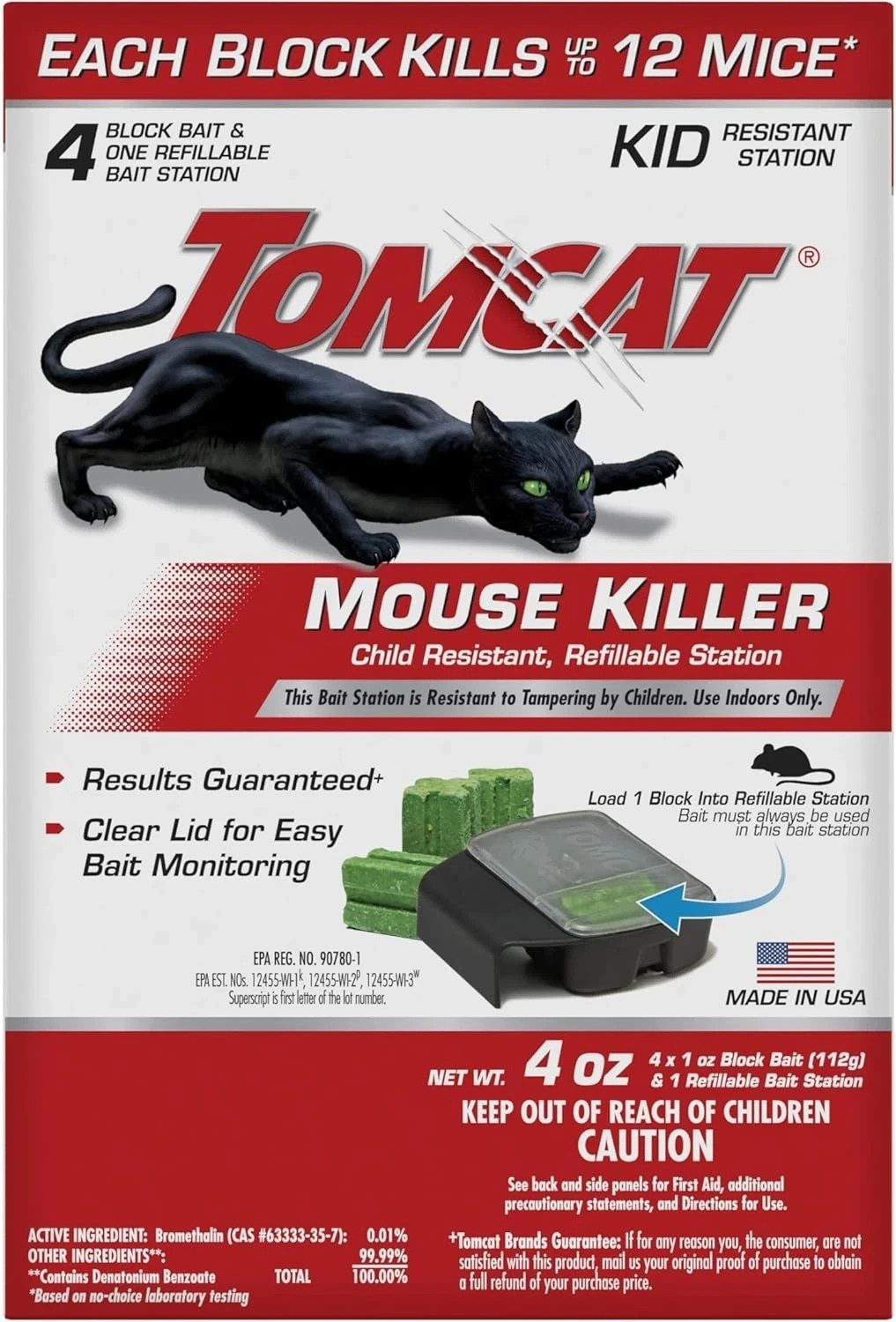 Mouse Mice Rat Killer 32 Blocks Bait Poison Rodent Station Trap Tomcat Control