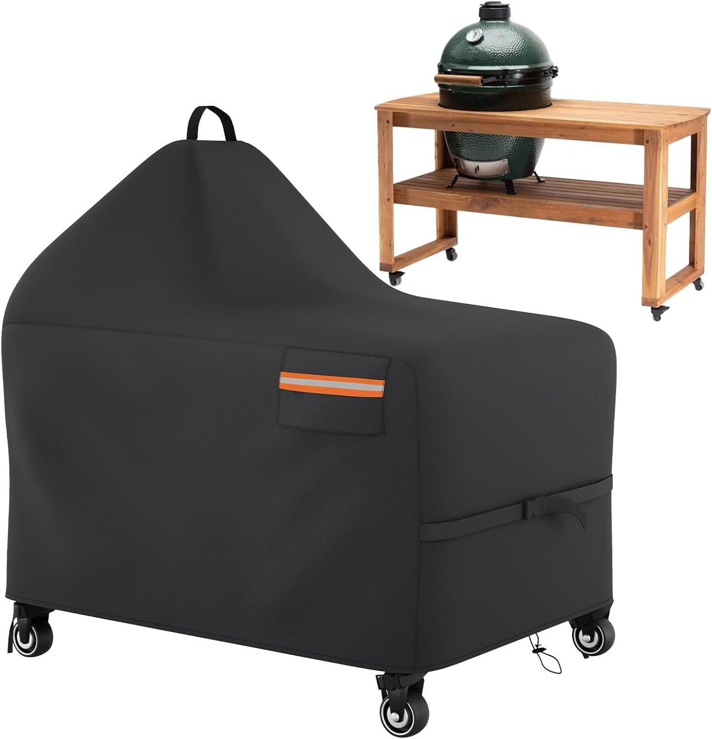 1x Grill Cover for 60 Inch Big Green Egg Grill Table Cover, Kamado Ceramic BBQ