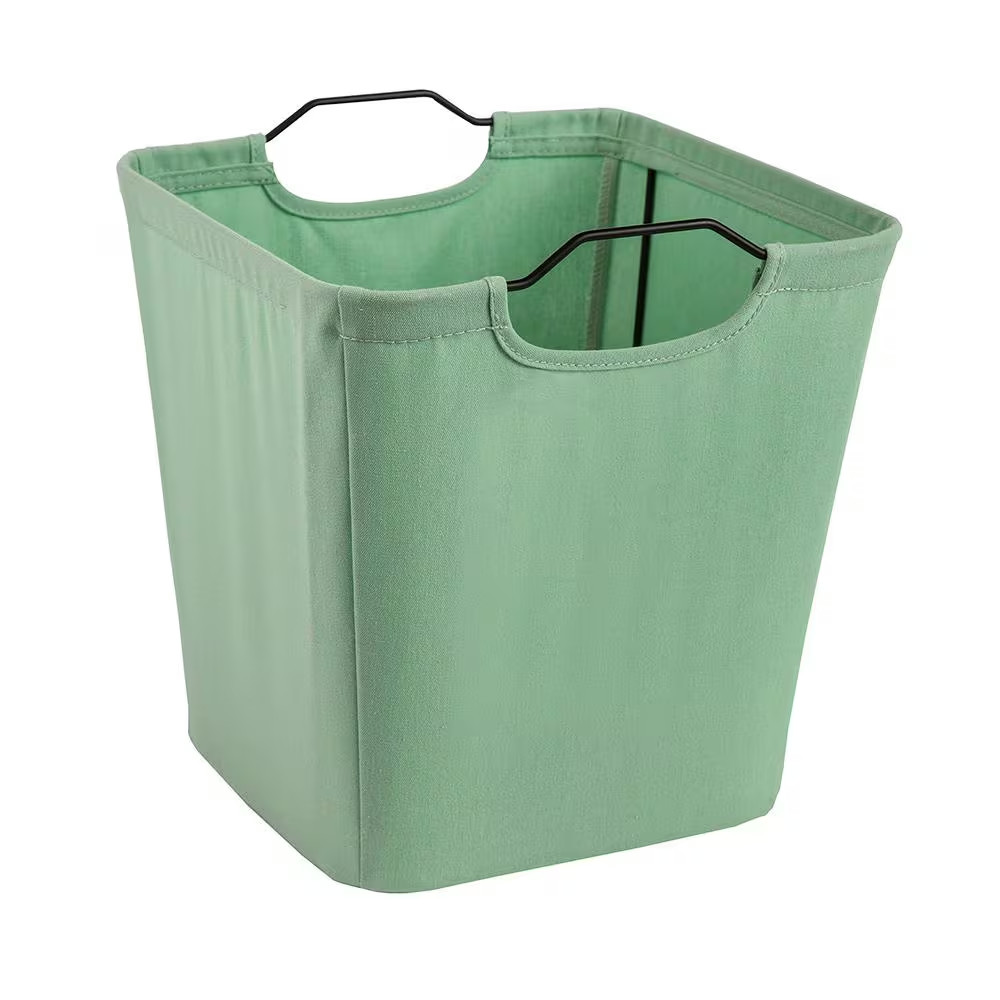 10.5 In. W X 11 In. H X 10.5 In. D Green Wire Framed Fabric Drawer