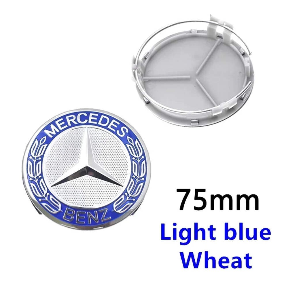 4pcs 56mm 60mm 75mm 68mm3Pin Car Wheel Center Cap Rim Hub Caps Emblem W202 W220