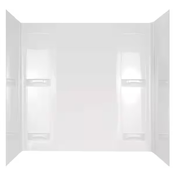 Pro-Series 60 in. W x 57 in. H Five Piece Glue Up Bathtub Surrounds, High Gloss