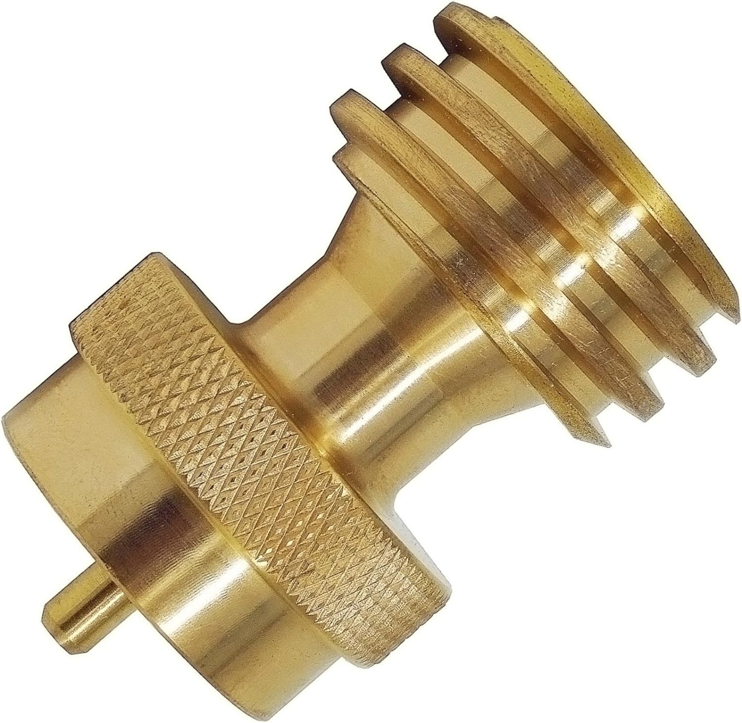 Universal Solid Brass Propane Tank Adapter 20LB to 1LB Converter QCC1 Regulator