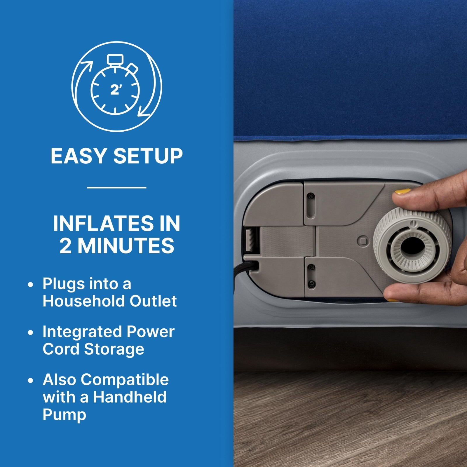 Bestway Tritech Air Mattress Twin 12″” with Built-in AC Pump
