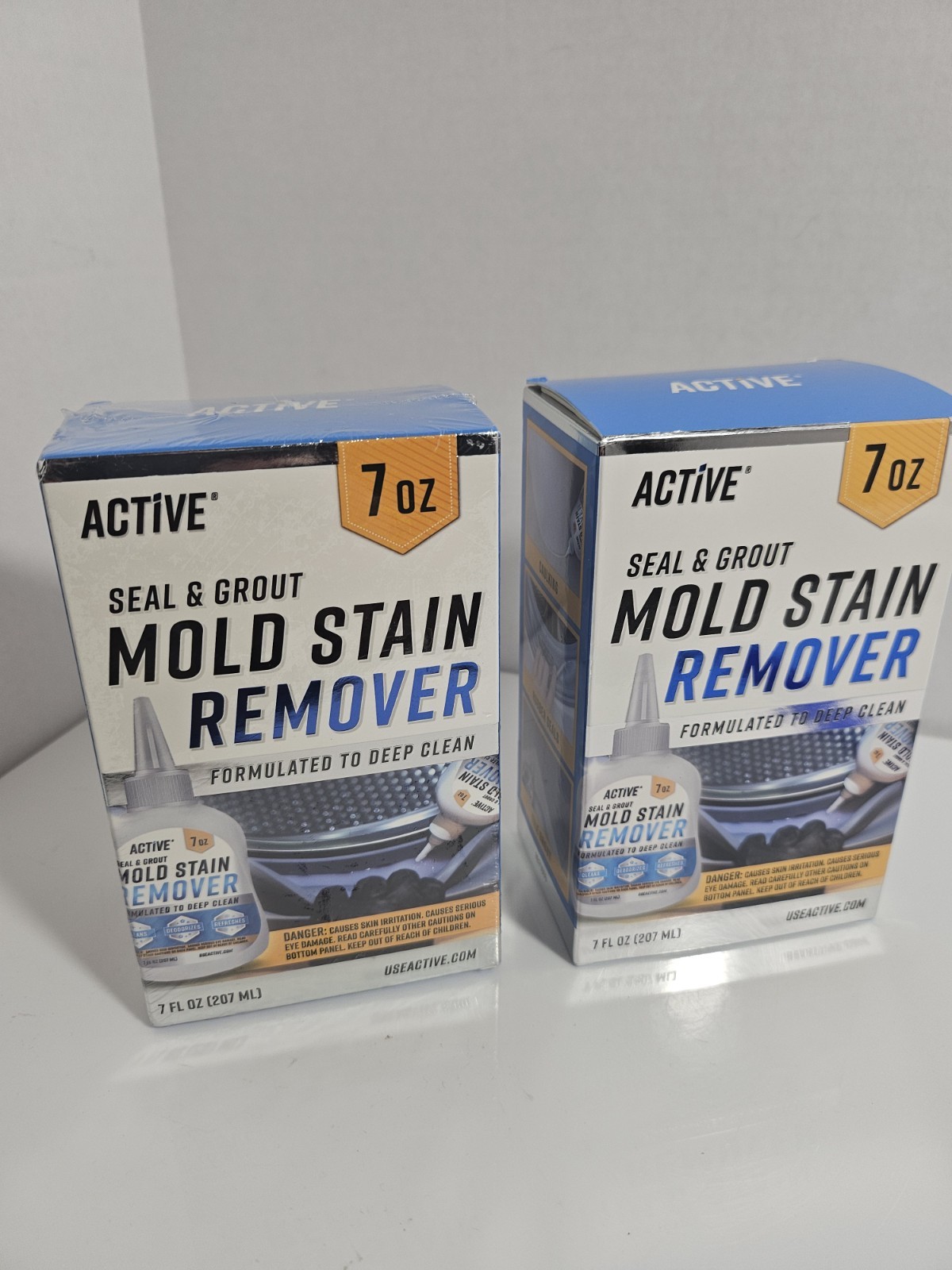 (2 PACK SET) Active Seal & Grout Mold Stain Remover, 7fl oz Lot of 2