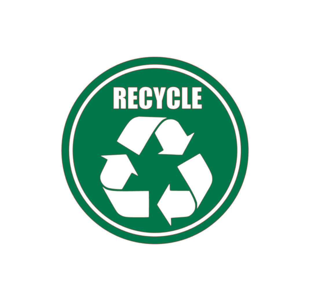 Recycle Sticker Symbol Sign PICK SIZE Vinyl Decal Trash Reuse Bin Waste Garbage