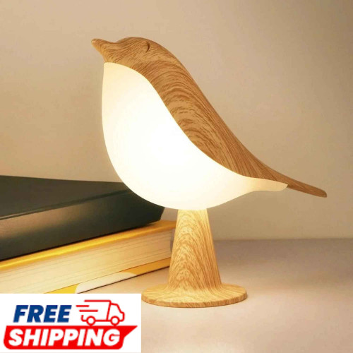 Bird Desk Lamp Touch Control 3 Color LED Night Light Rechargeable Kids