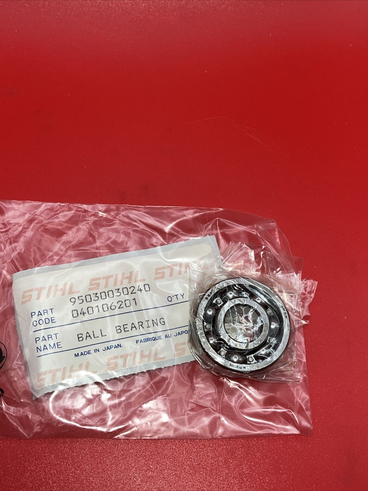 NOS Genuine STIHL Bearing FS65 FS80 FS160 FS280 FC83 9503-003-0240 OEM