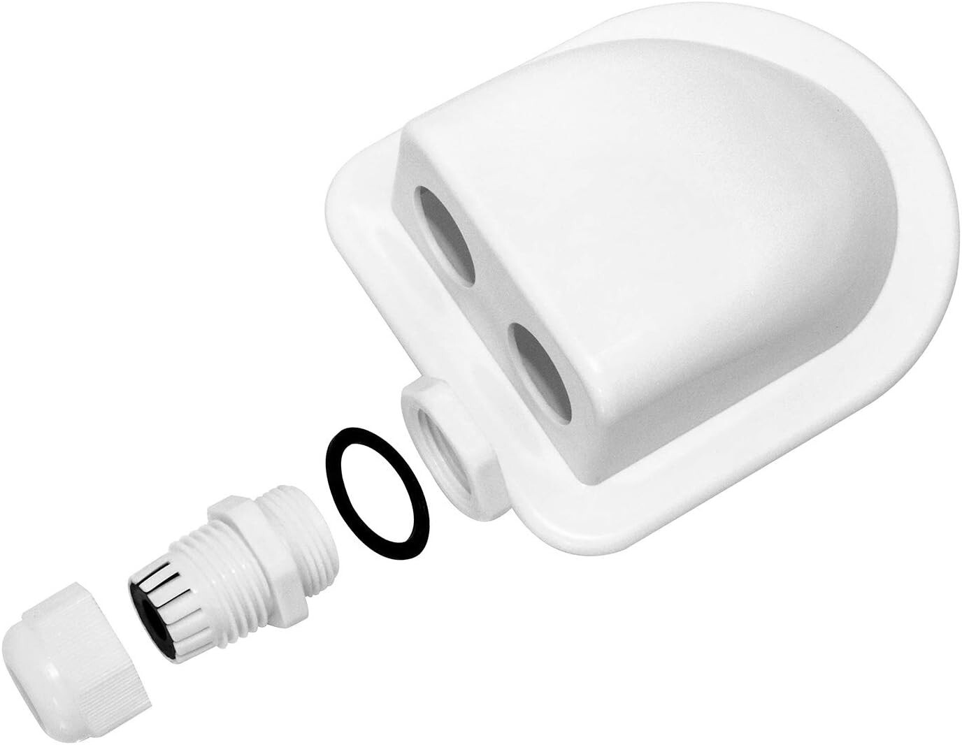 2 Pcs IP68 Waterproof ABS Solar Double Cable Entry Gland-Weather Resistant Dual