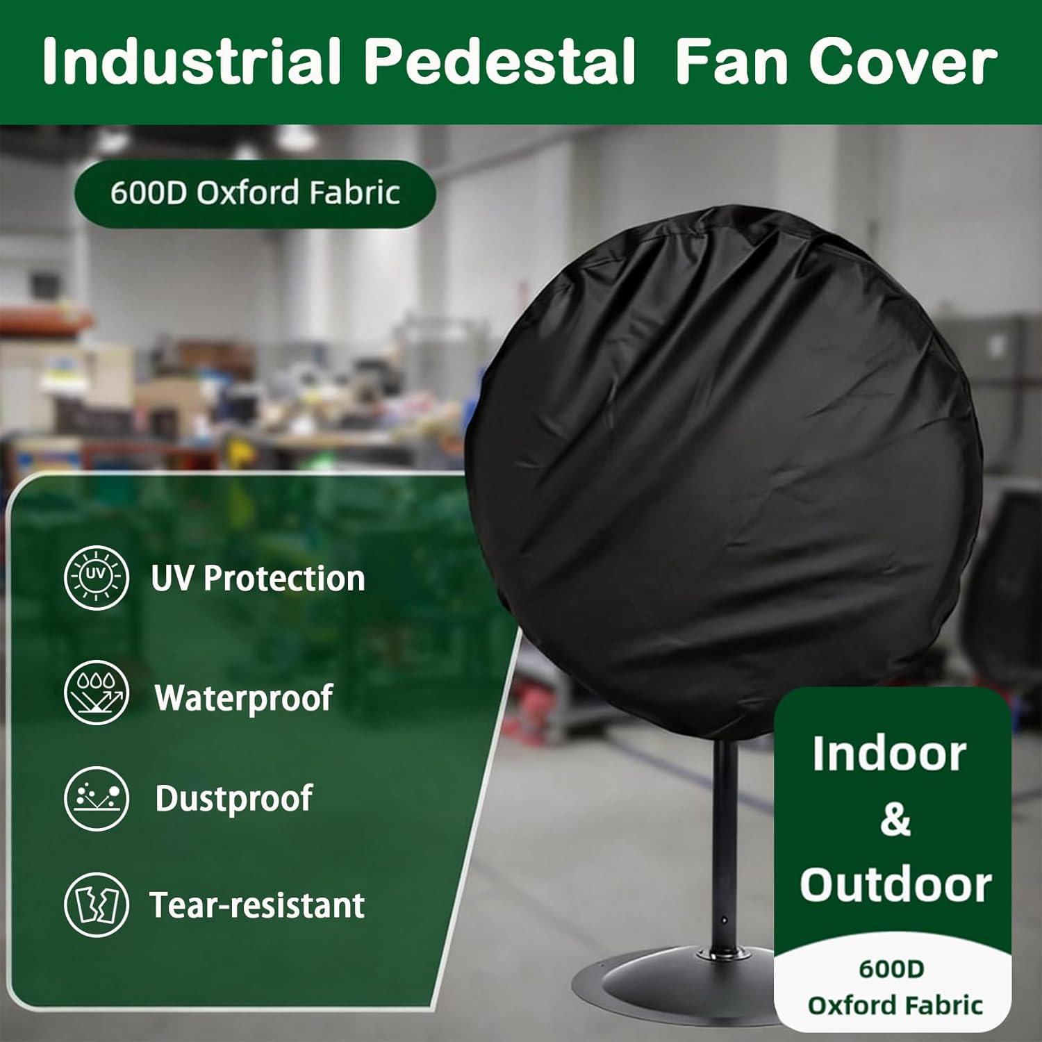Industrial Wall Mount Fan Cover, 16-18 Inch, Waterproof & Dustproof Protection