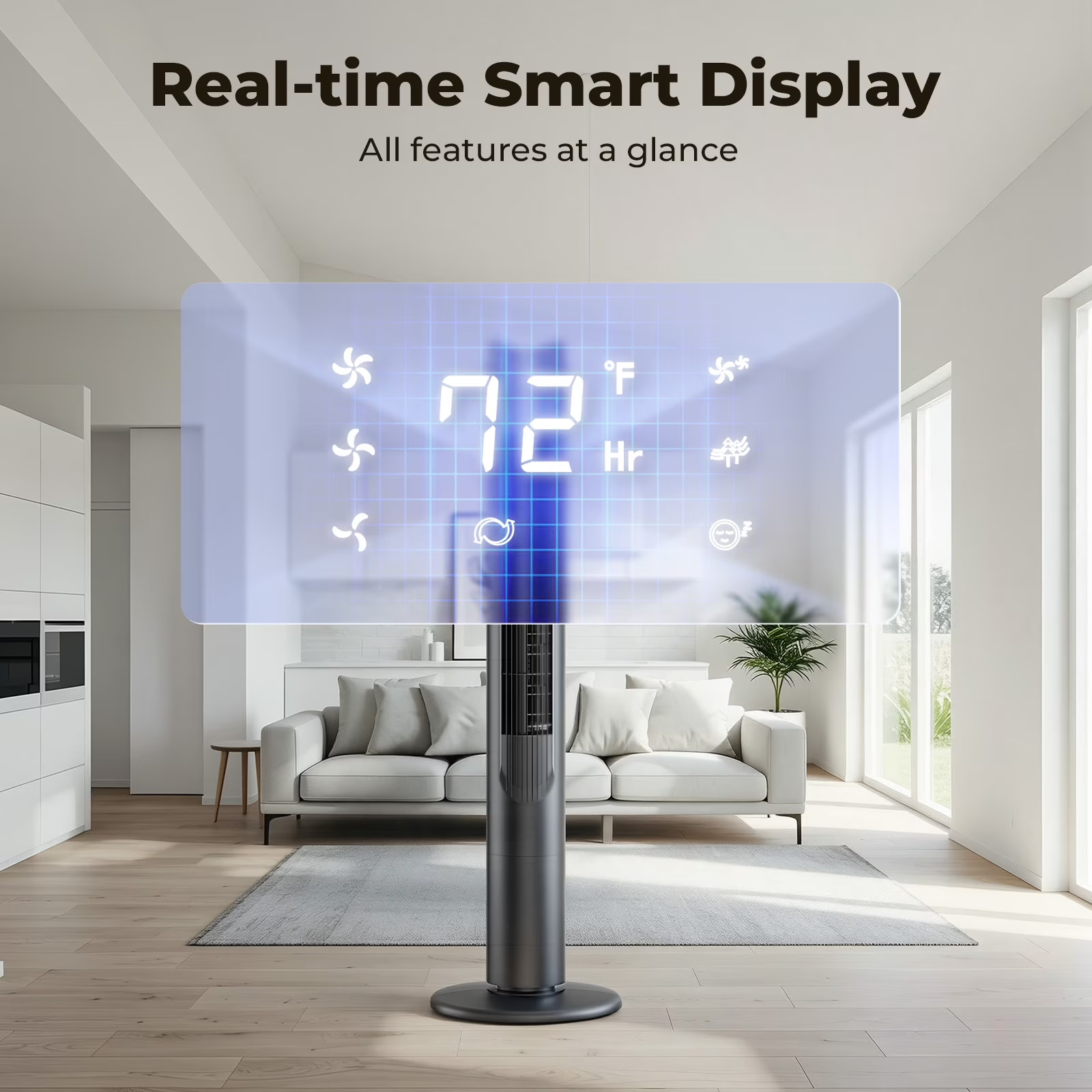 41″ Tower Fan Oscillating Quiet Cooling Floor Standing Fan w/ Remote 12H Timer