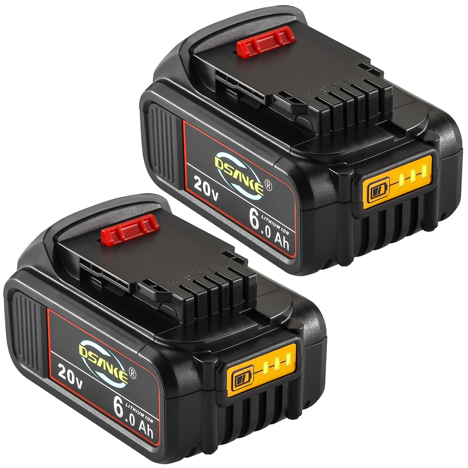 2Pack For DeWalt 20V 20 Volt Max 6.0AH Lithium Battery DCB206 DCB205-2 DCB201-2