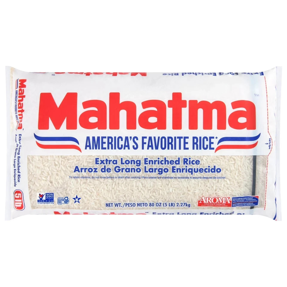 Mahatma Enriched Extra Long Grain White Rice 20 lb Bag