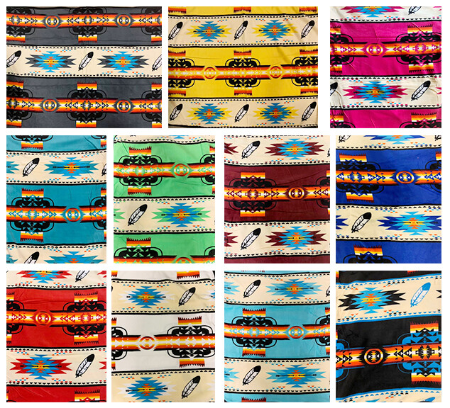 wholesale western fleece blanket native design