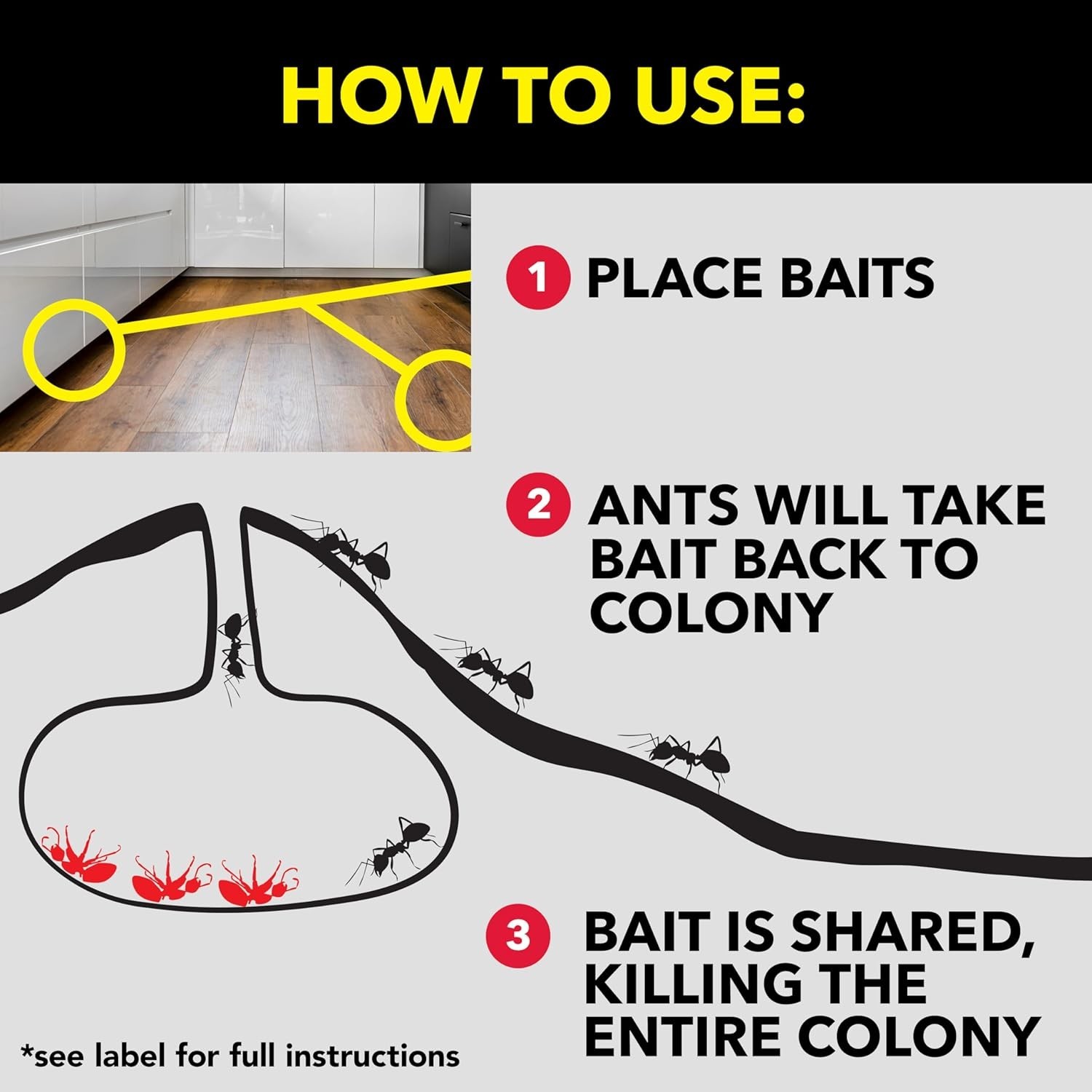 Ant Killer Bait 4 Count Outdoor Indoor Tray Traps Ready To Use For 3 Months