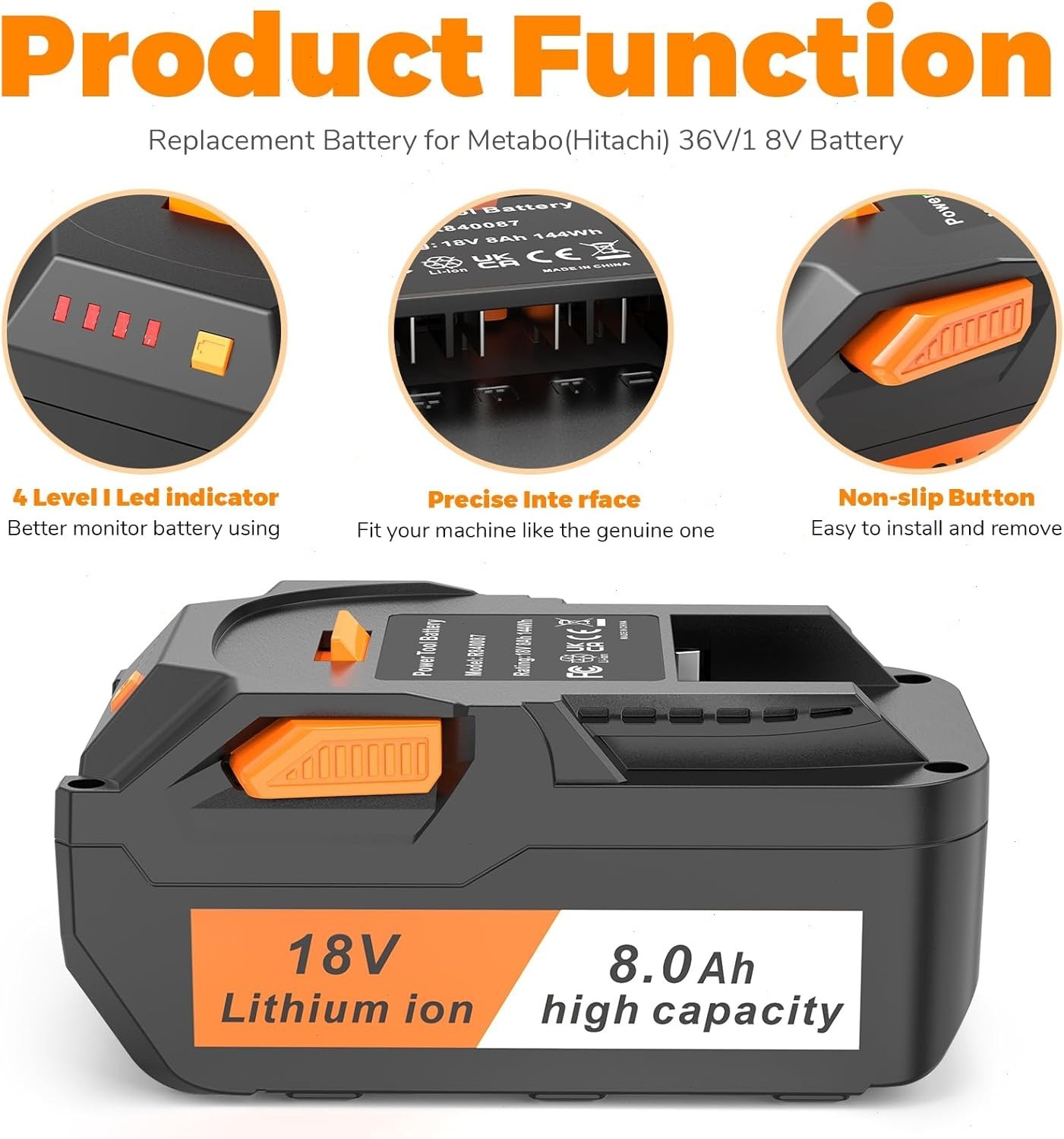2 PACK For Ridgid 18V R840085 8.0Ah Lithium-ion Battery Rigid 18Volt R840087