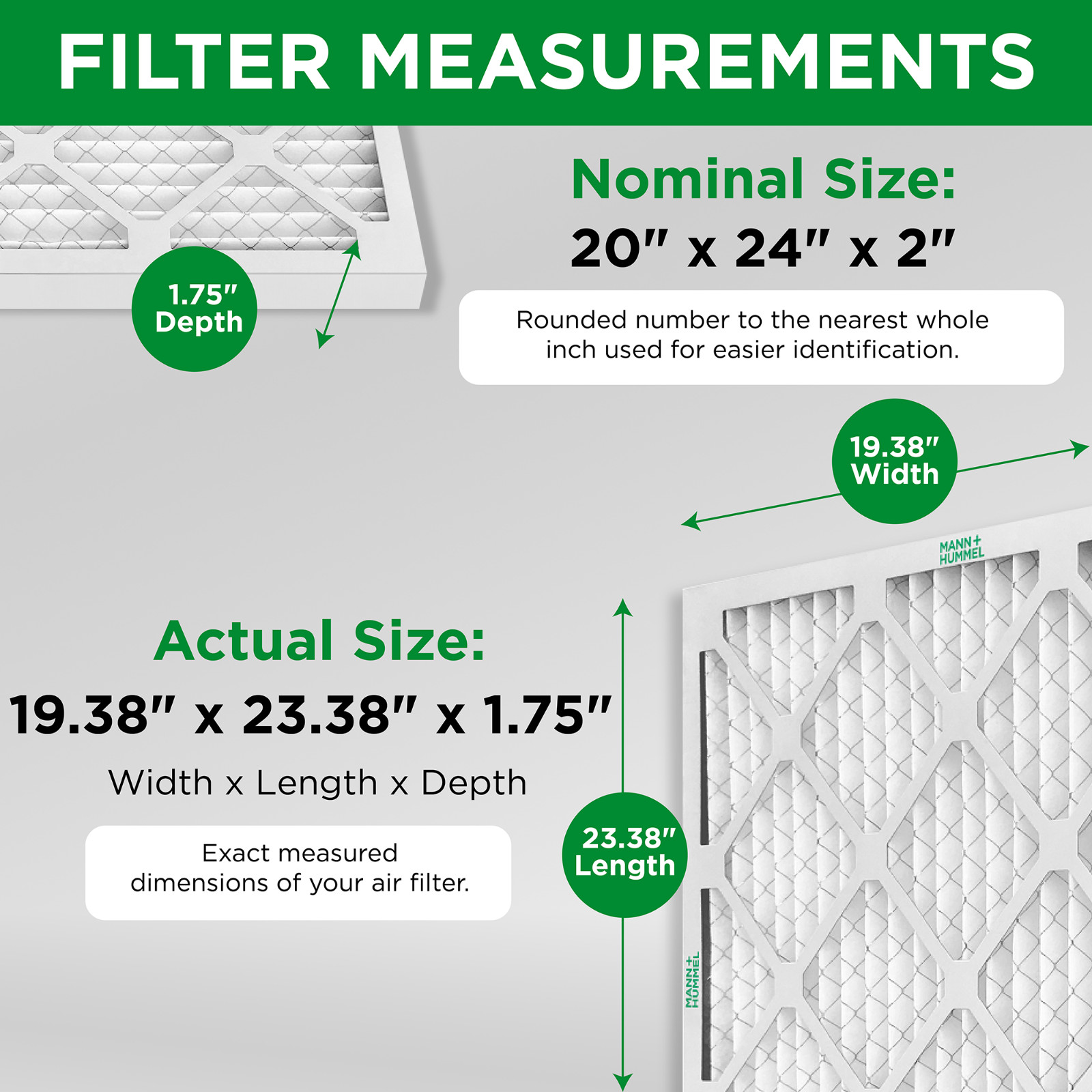 20x24x2 MERV 8 Pleated AC Furnace Air Filters. 12 Pack