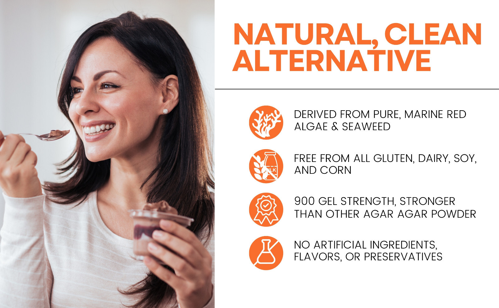 Agar Agar Powder. Vegan (Vegetarian) Gelatin. Non GMO, Gluten Free 8 oz Bag