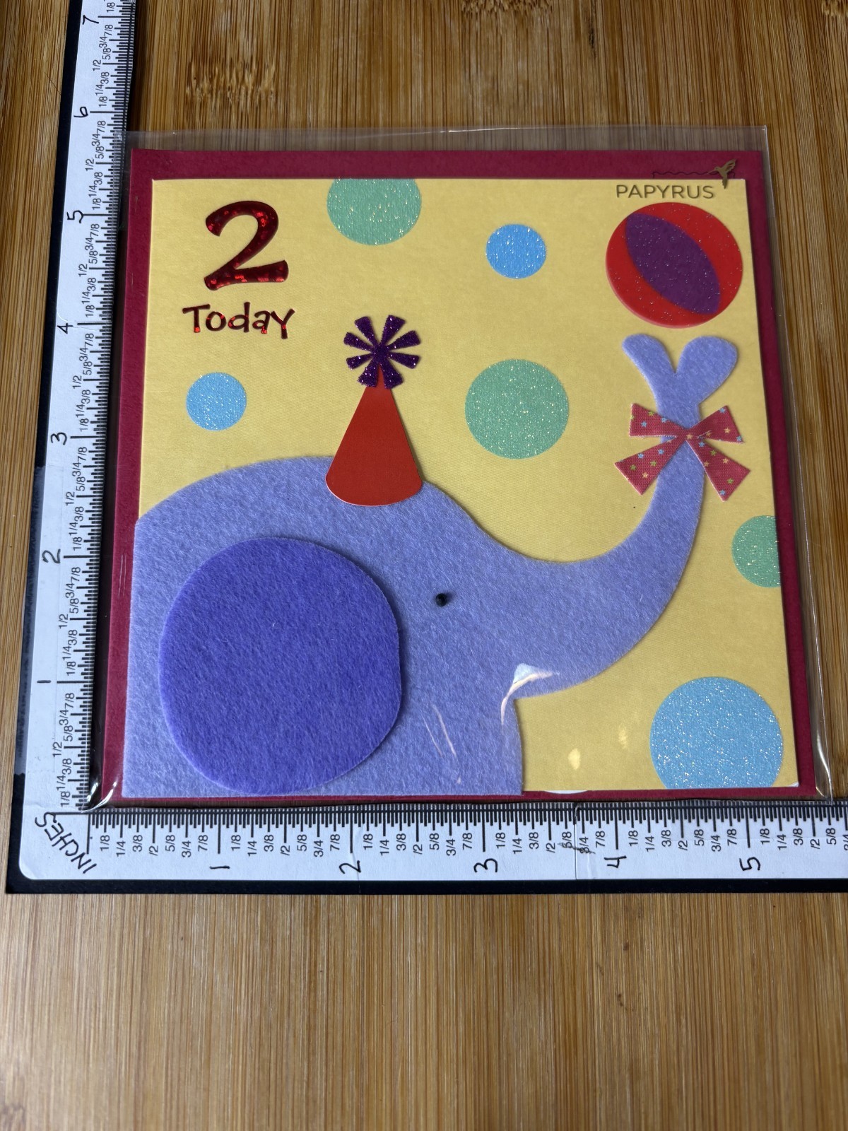 Papyrus Greeting Card New Envelope Embellishment Birthday Happy 2nd Two 2 Years