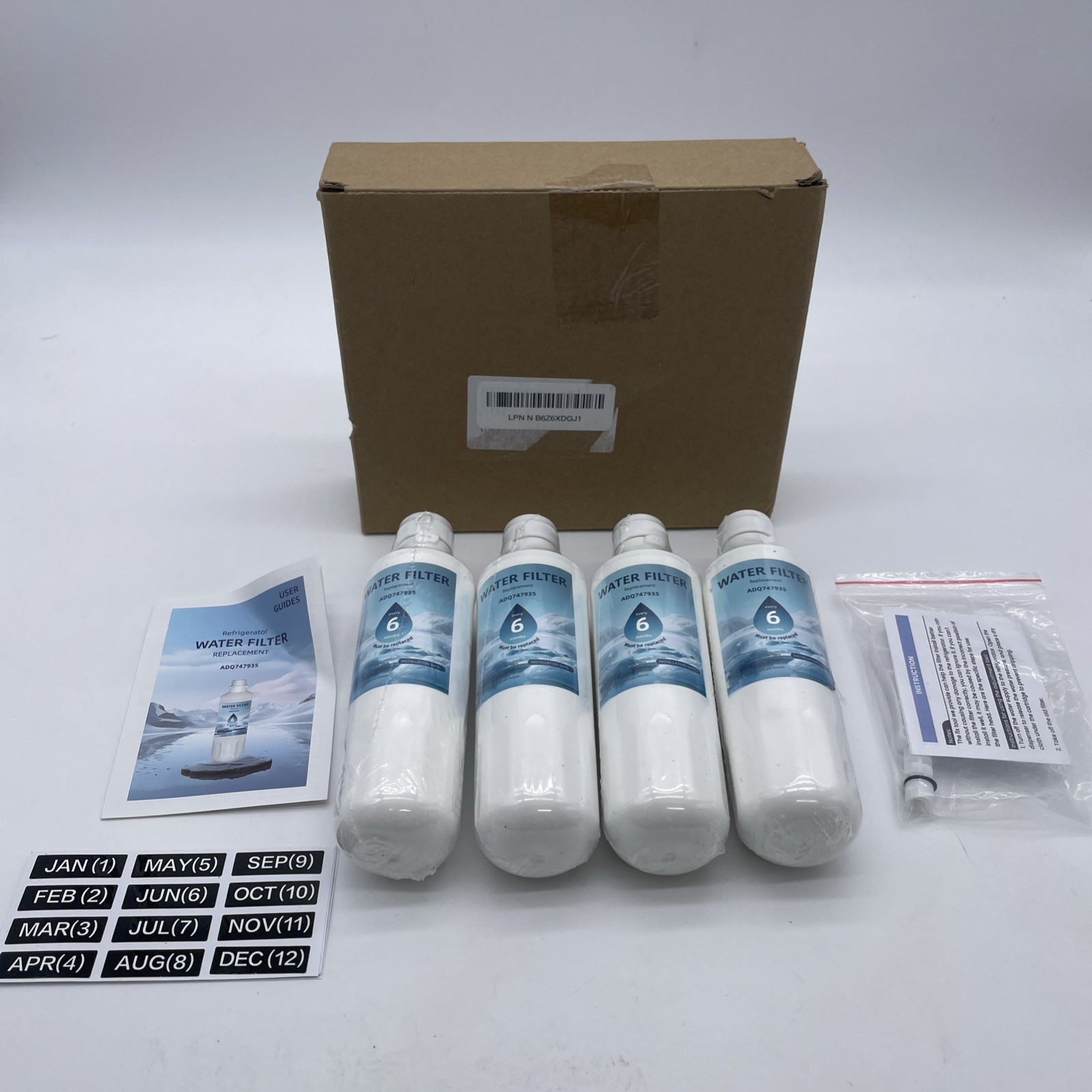 4-pack for LG LT1000P LT1000PC ADQ747935 Refrigerator Water Filter Replacement