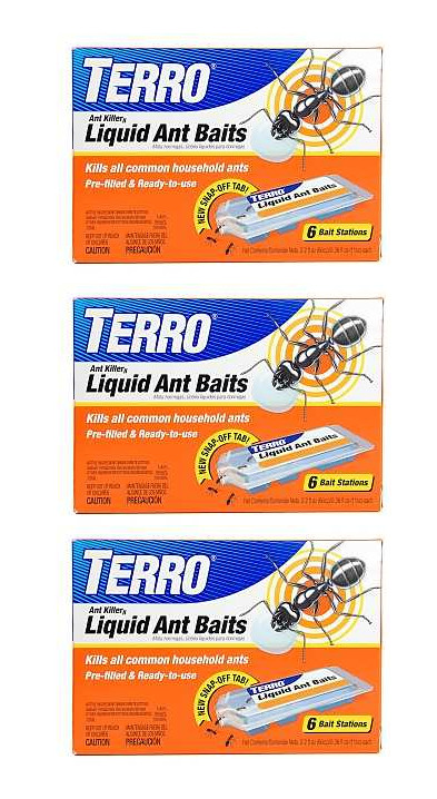 TERRO T300 Ant Bait, Liquid, Sweet, 2.2 fl-oz (3 packs)
