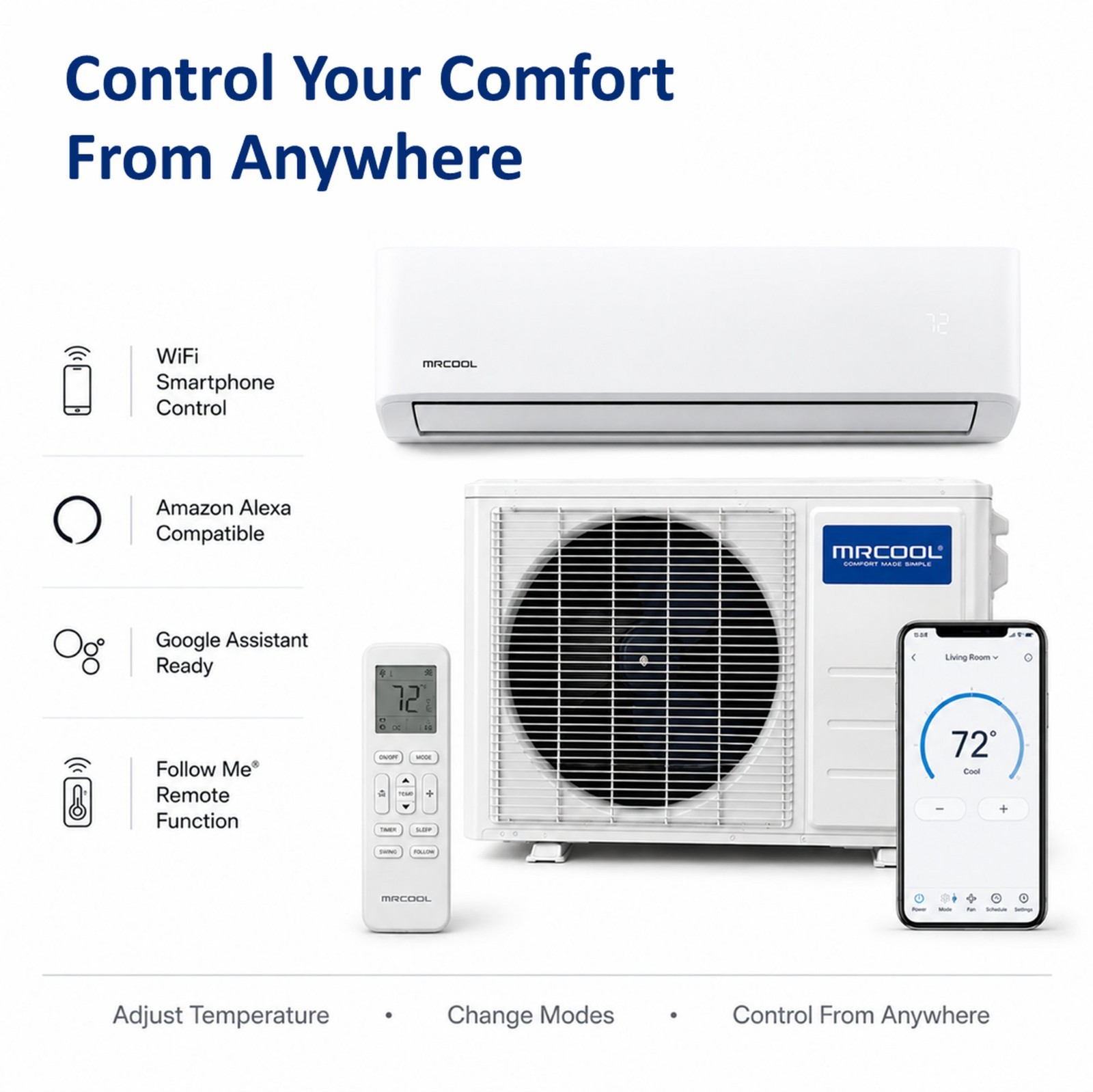 MRCOOL DIY Select 12K Mini Split AC Ductless Heat Pump System 115V WiFi