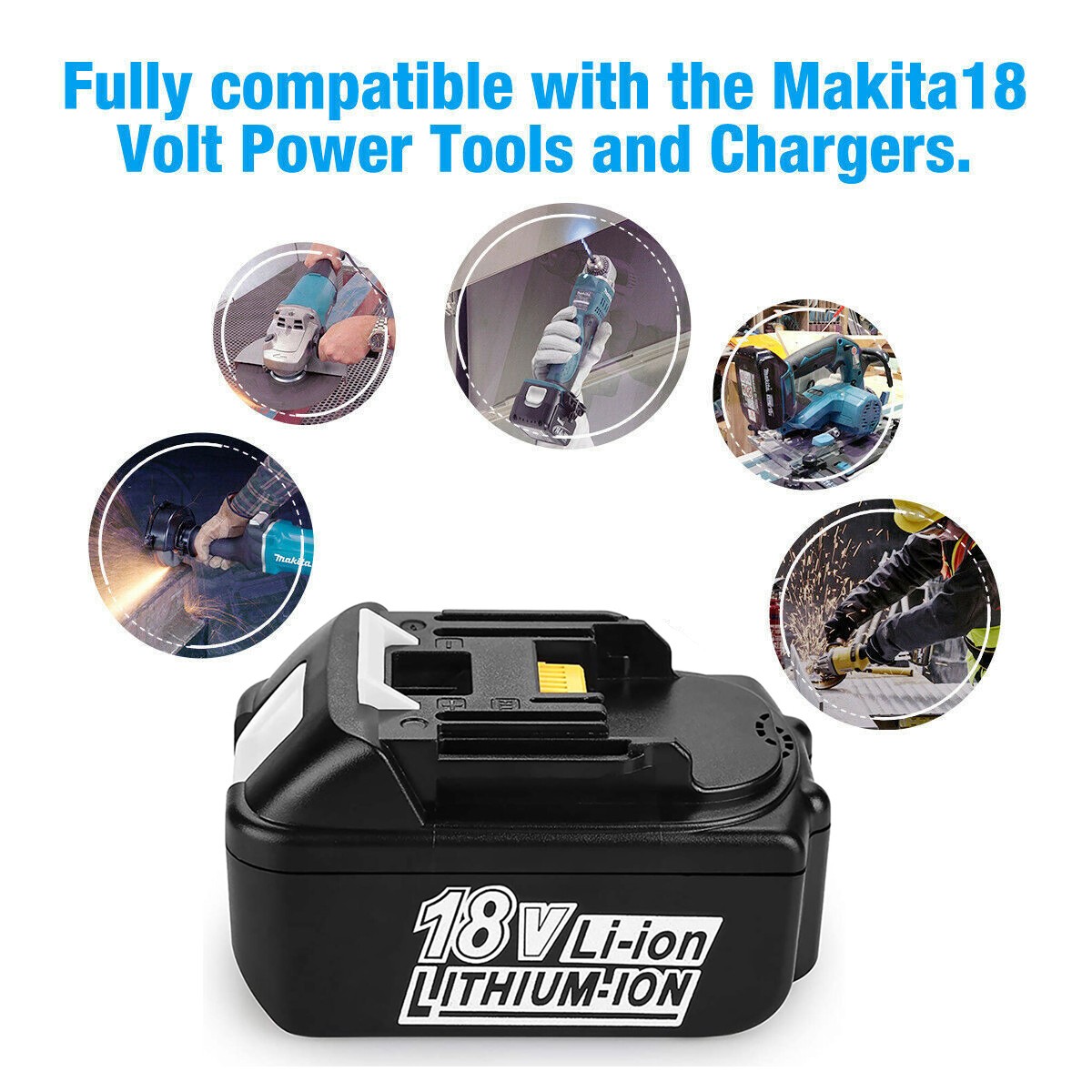 18V For Makita 5.0Ah Lithium-ion BL1850B Battery Charger BL1860B BL1830B LXT US