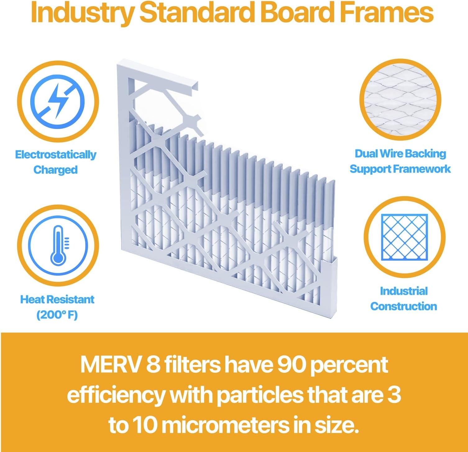 Filter King 12x26x1 Air Filter 6-PACK MERV 13 Actual Size 11.5 x 25.5 x .75″