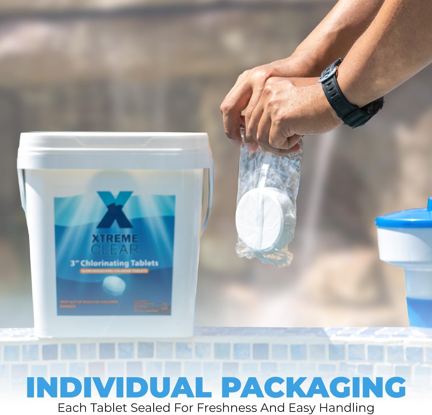 Stabilized Chlorine Tablets for 3″ Swimming Pool Individually Wrapped 25 lbs