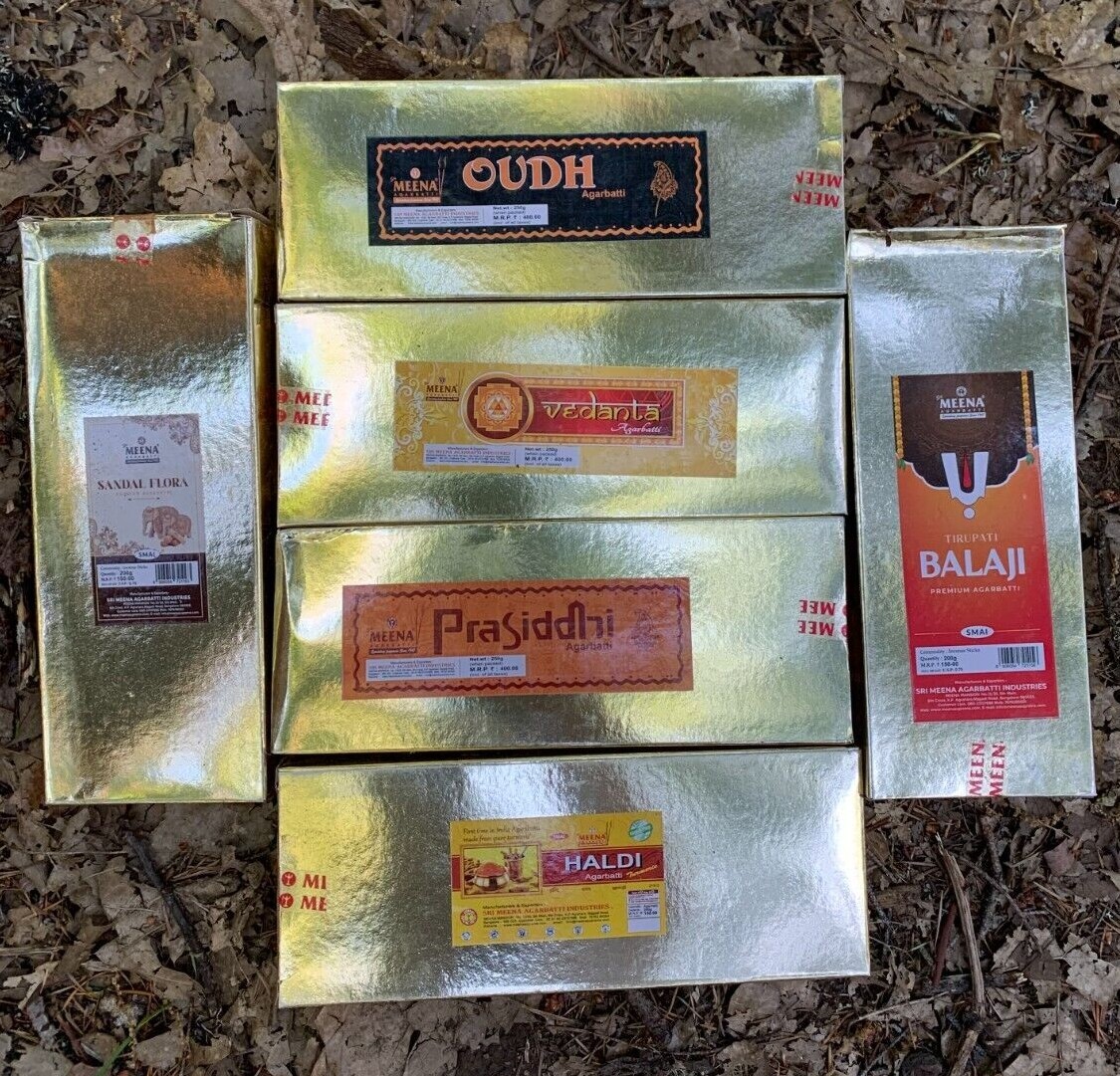 Meena Supreme Incense Collection from India Bulk Loose Sticks Fresh 20g packs