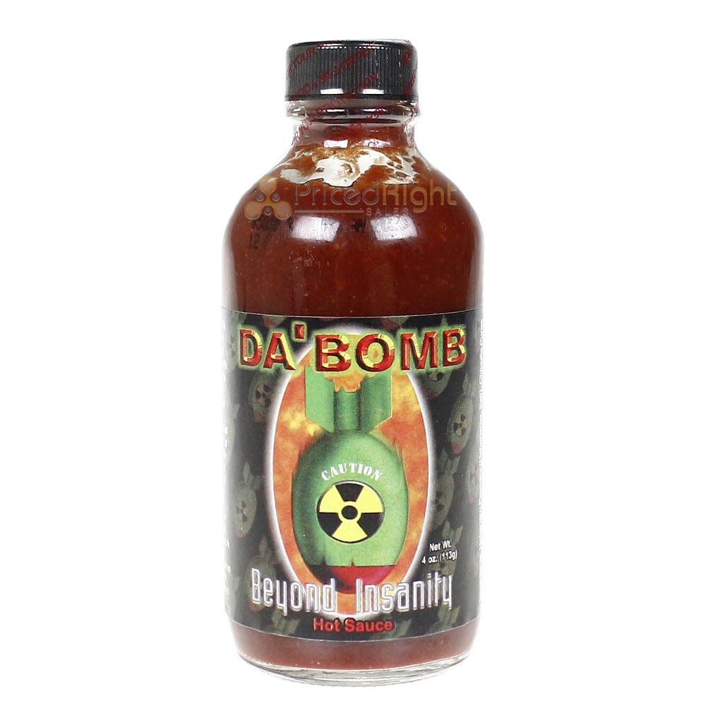 Da’Bomb Beyond Insanity Hot Sauce 4 oz. Extremely Hot 135,000 Scoville Units