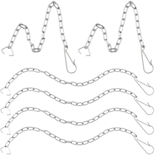 6 Pcs Toilet Handle Chain Stainless Steel,9.8 In Toilet Flapper