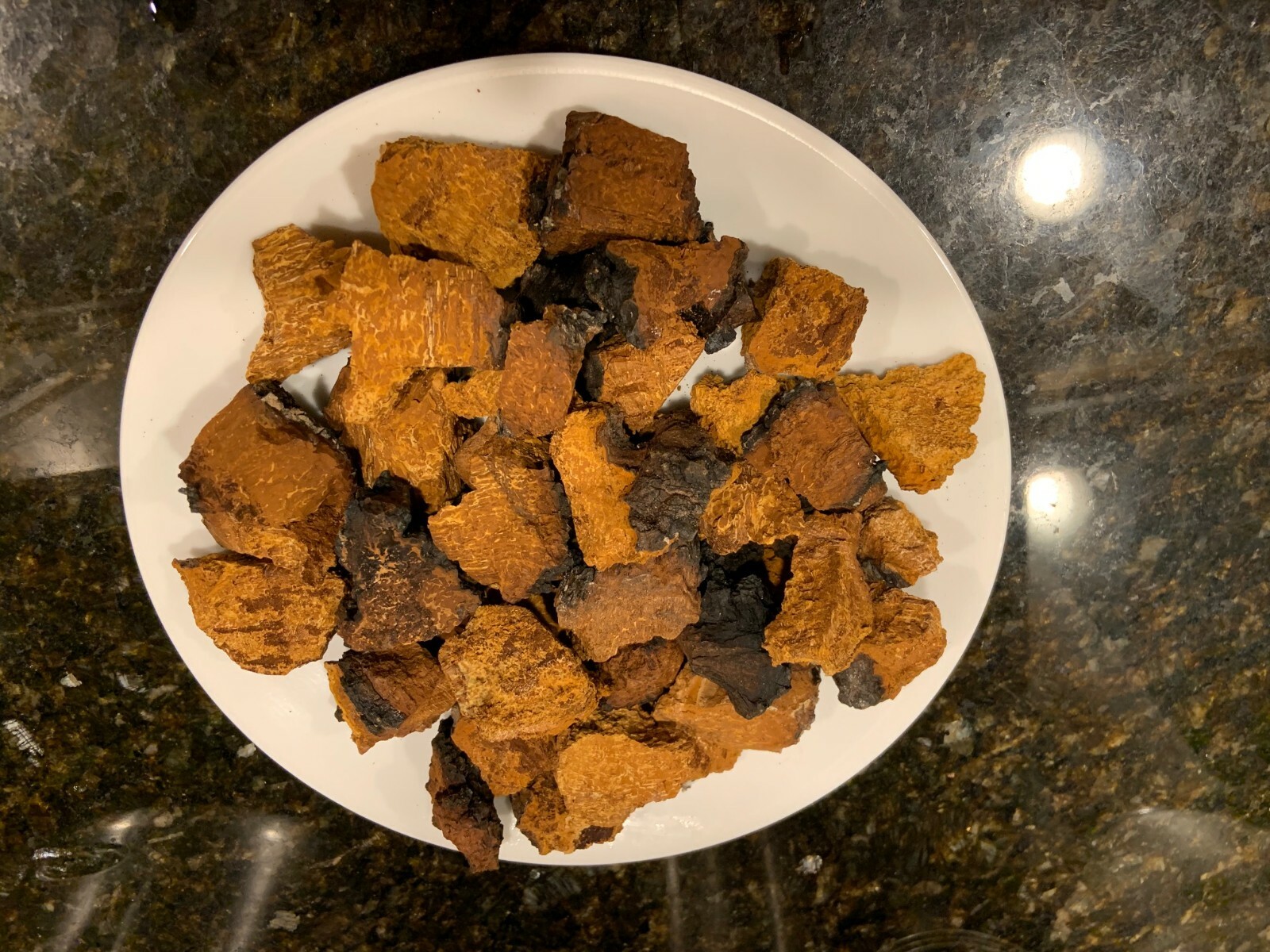 2 lbs small chunk Chaga Mushroom Northern Maine Harvested Air Dried.