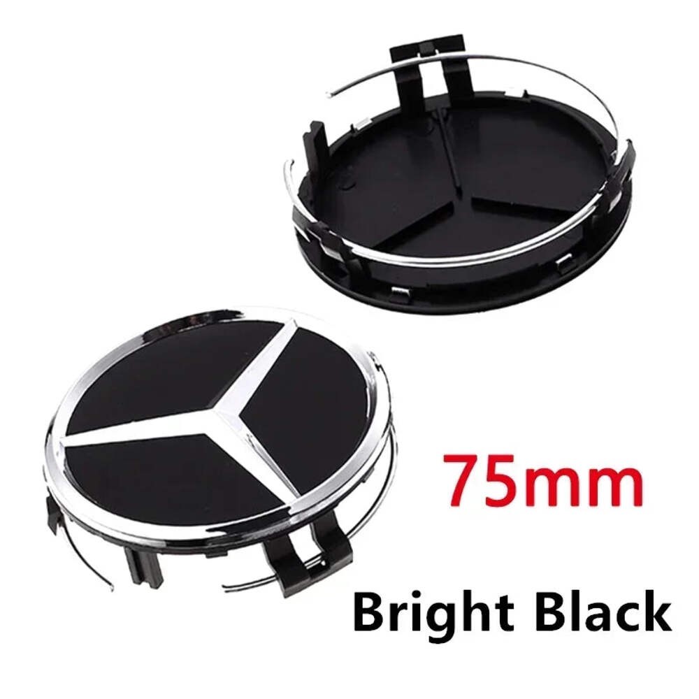 4pcs 56mm 60mm 75mm 68mm3Pin Car Wheel Center Cap Rim Hub Caps Emblem W202 W220