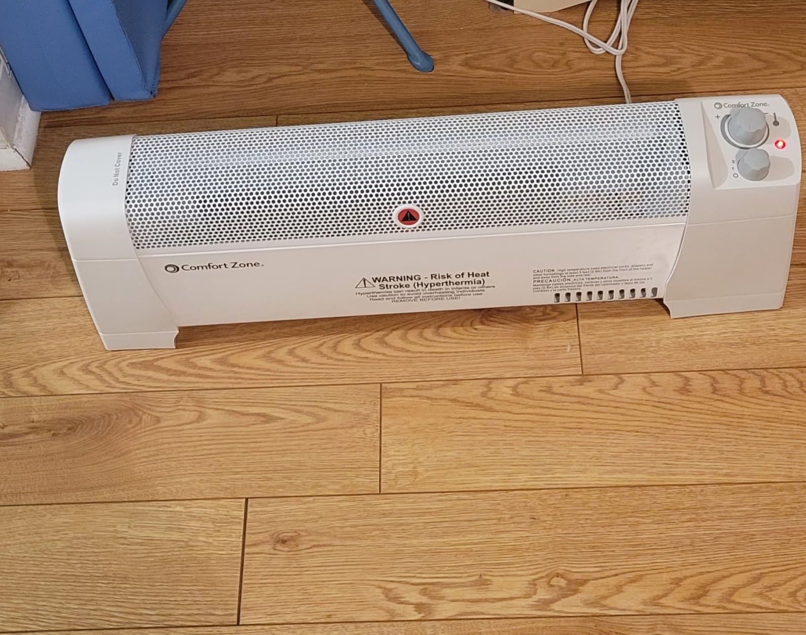 Comfort Zone CZ600 1500W Baseboard Heater with Thermostat & Safety