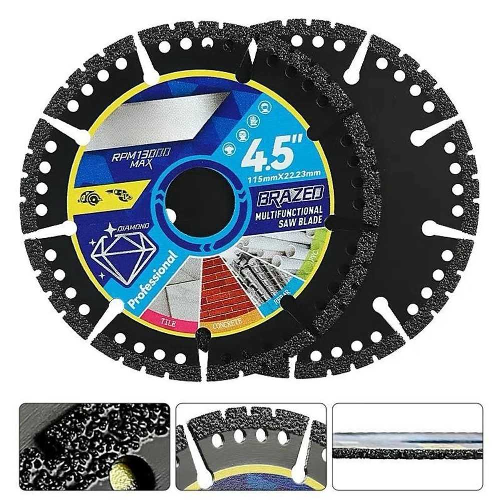 3pcs Diamond Multi-Purpose Saw Blades,4.5 Inch Heavy Duty Diamond Cutting Blades