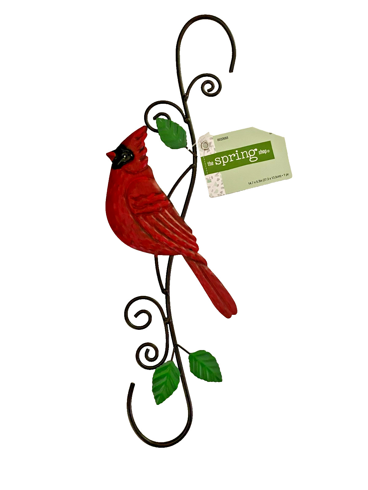14.7″ METAL OUTDOOR CARDINAL GARDEN PORCH SPRING SUMMER ANYTIME DECOR FREE SHIP