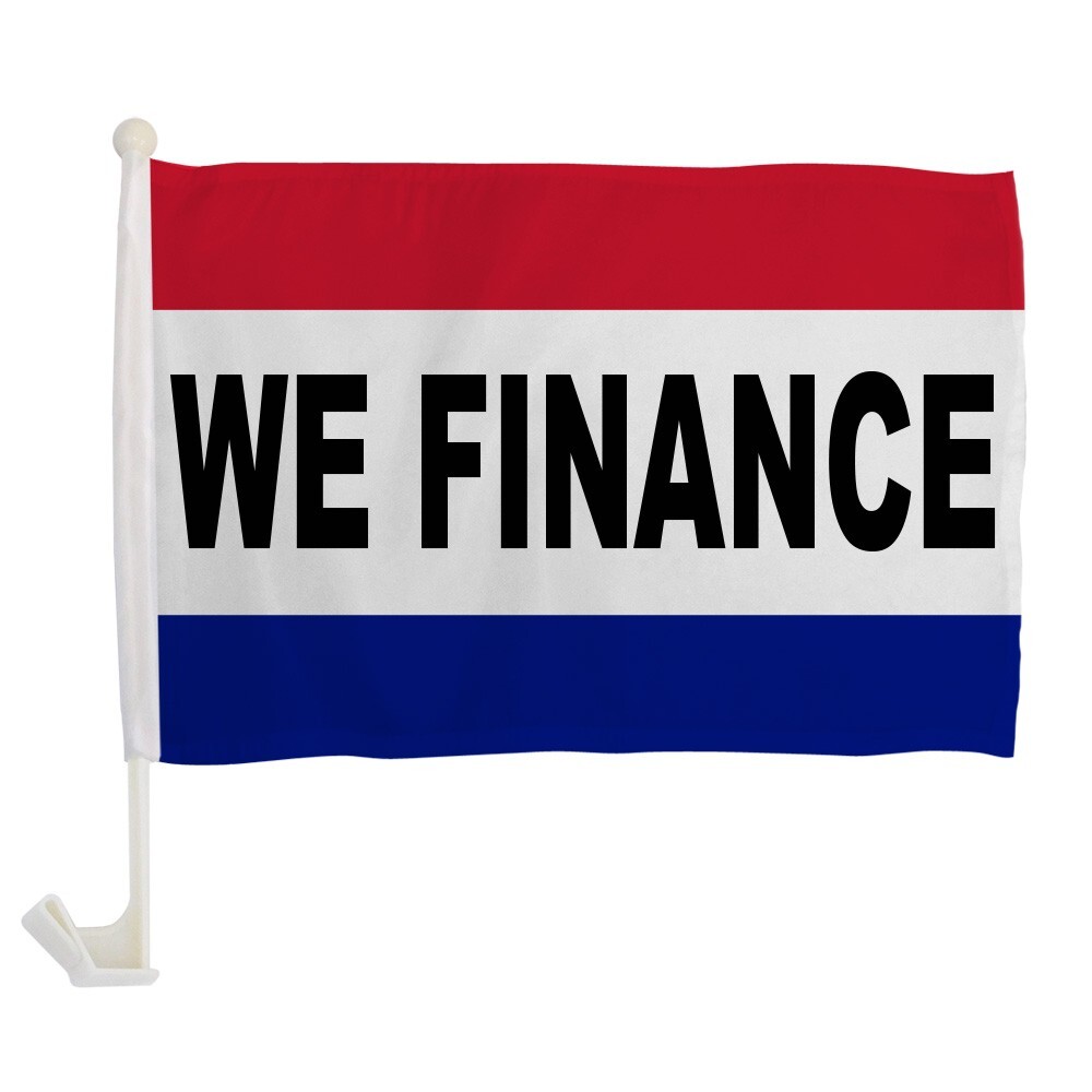 1 Dozen We Finance Car Flag Single Sided We Finance Car Window Flag