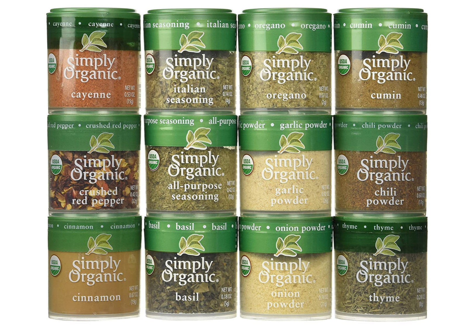Simply Organic Starter Spice Gift Set 12 most popular spices