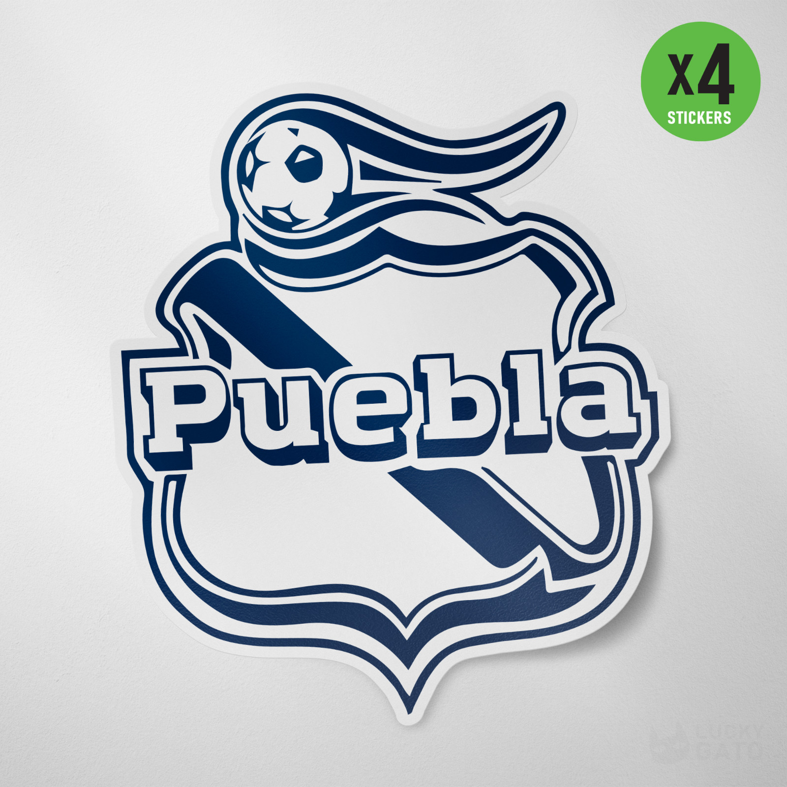 (4 Pack) Puebla FC Mexico Vinyl Sticker Decal Calcomania Soccer Franja Liga MX