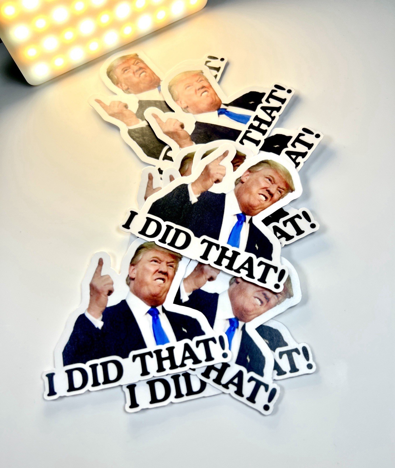 Trump Sticker I DID THAT Gas Pump Waterproof Vinyl Sticker NEW 1×1″ 10/25/50/100