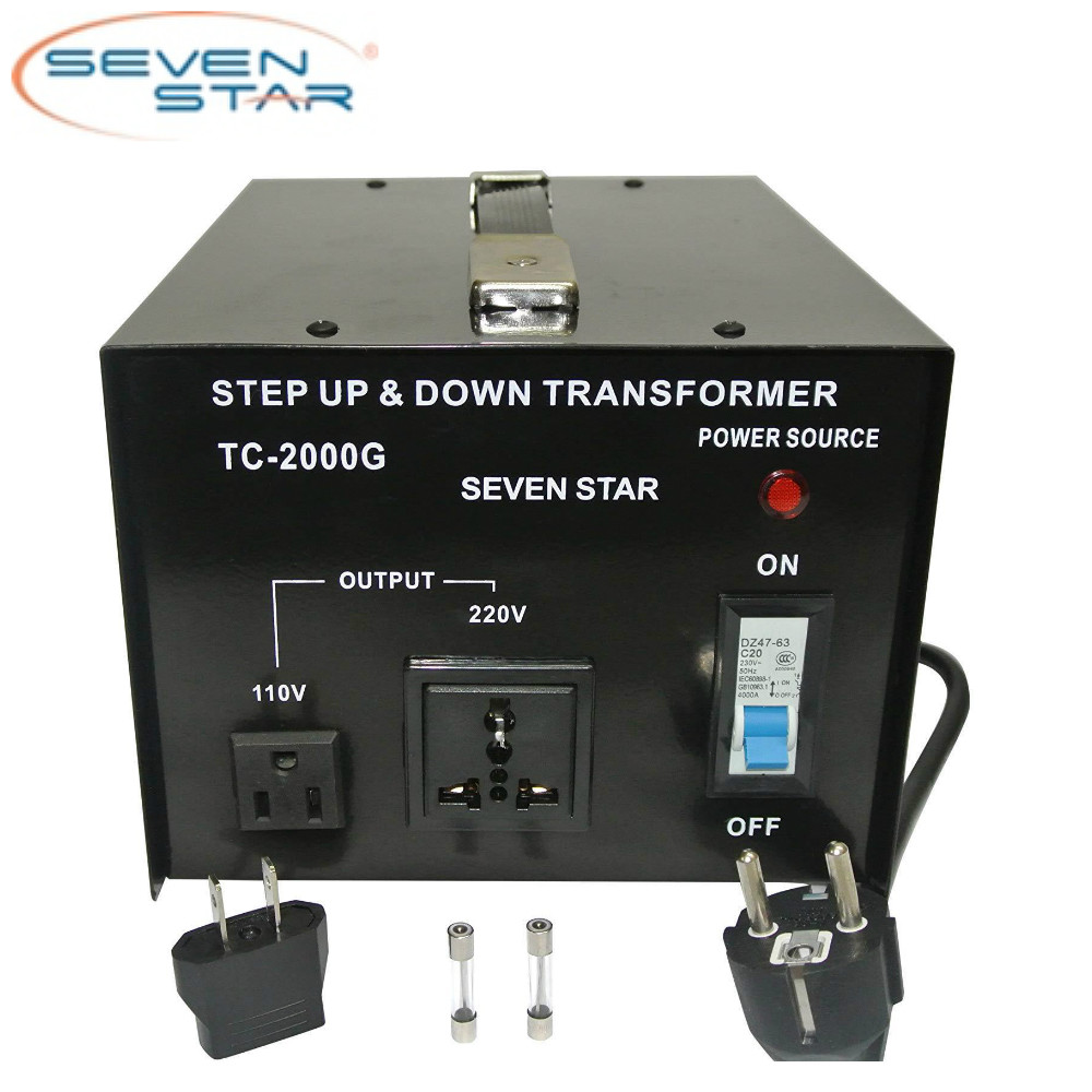 SevenStar TC-2000W Watt 110V-220 Volt Up/Down Transformer Heavy-Duty Converter