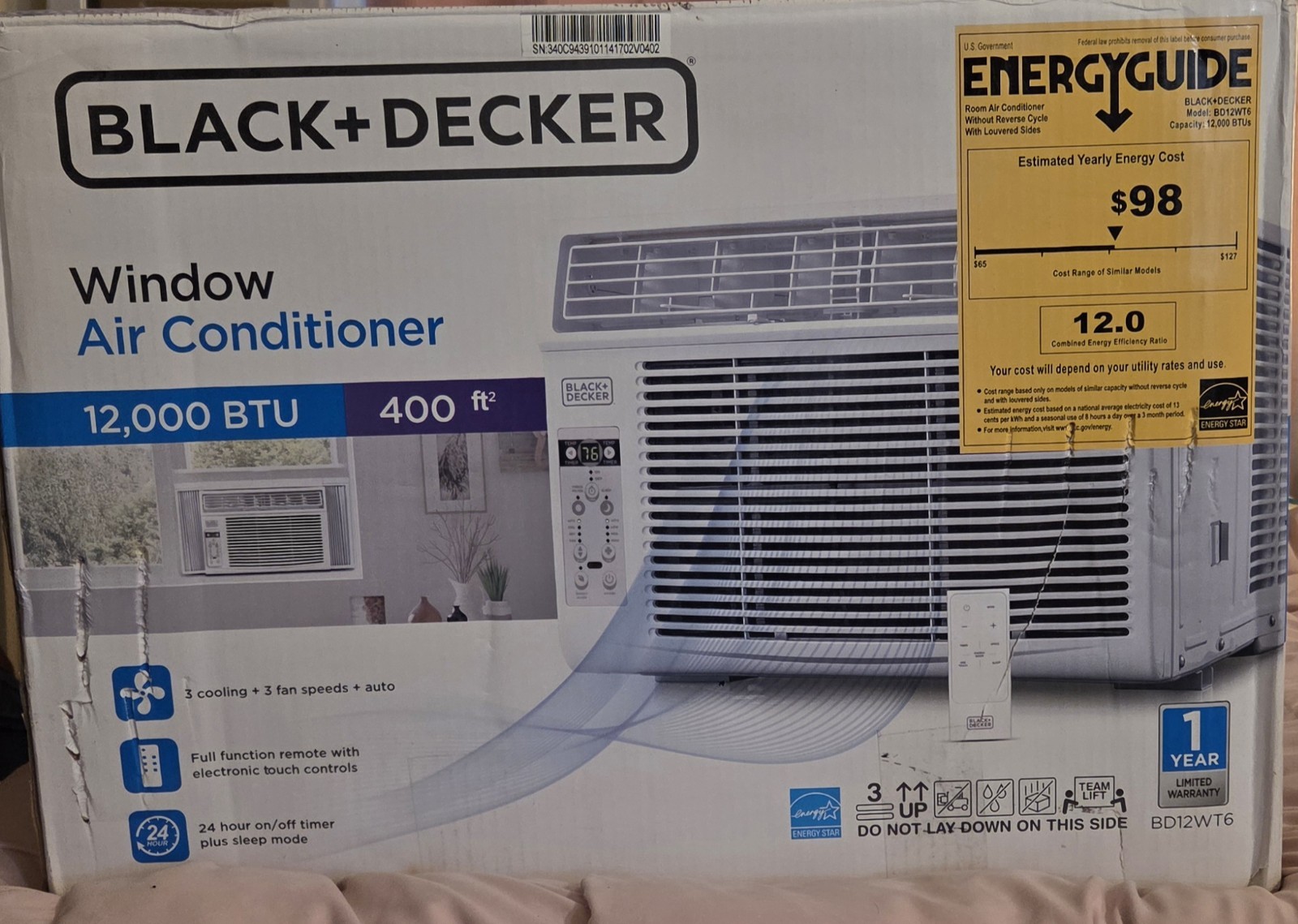 Black & Decker 12000 BTU Window Air Conditioner
