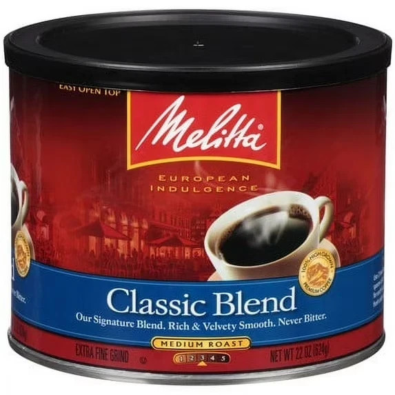 Melitta Classic Roast Caffeinated Canned Coffee 22 oz-free shipping