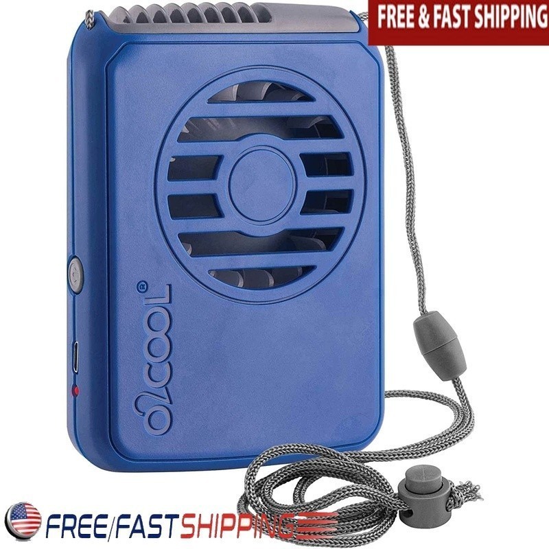 Portable Neck Fan Adjustable USB Rechargeable Lanyard Cooling Three Speed Quiet