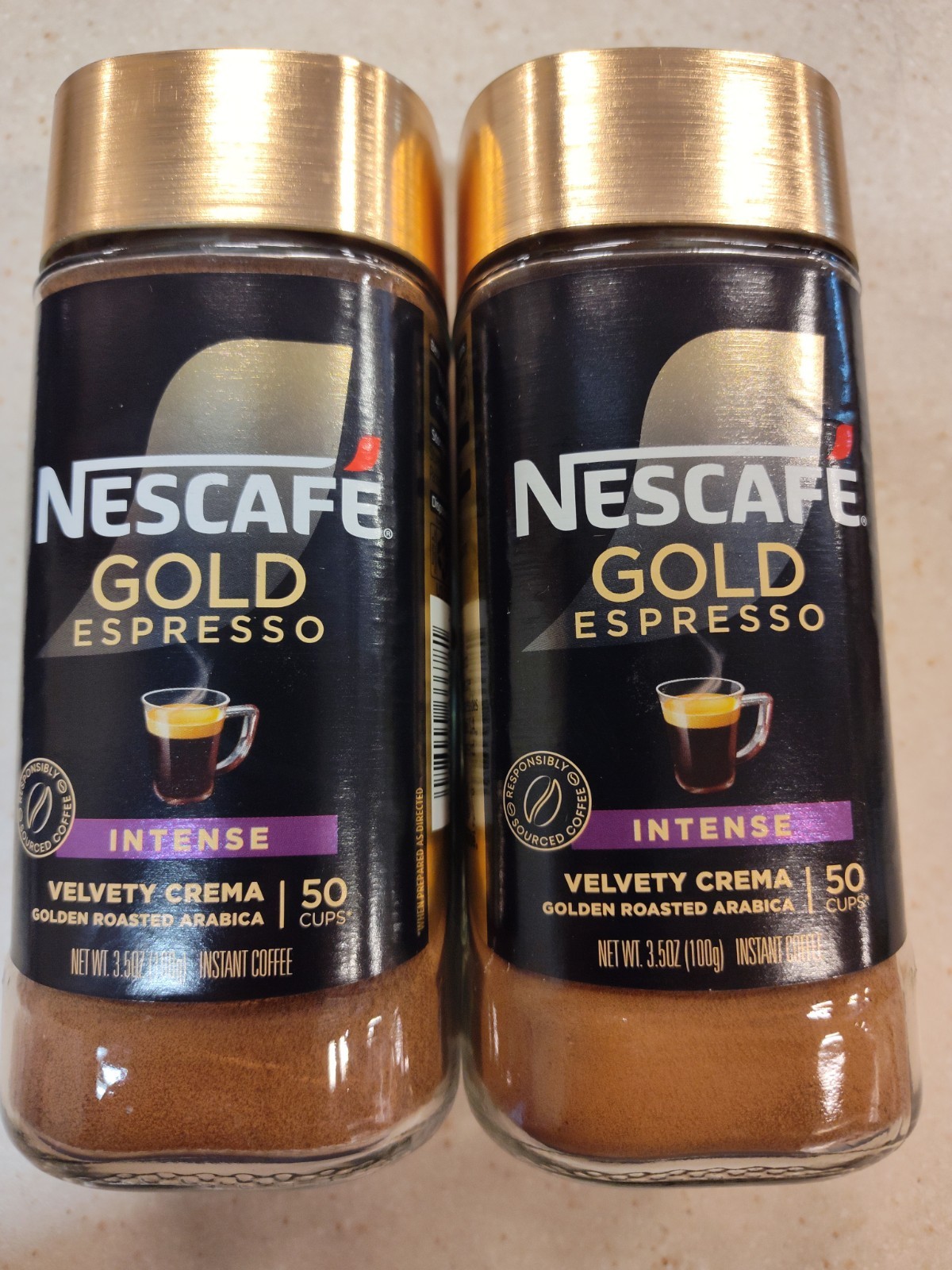 NESCAFÉ Gold Espresso INTENSE Instant Coffee – 3.5 oz Each- Lot of 2