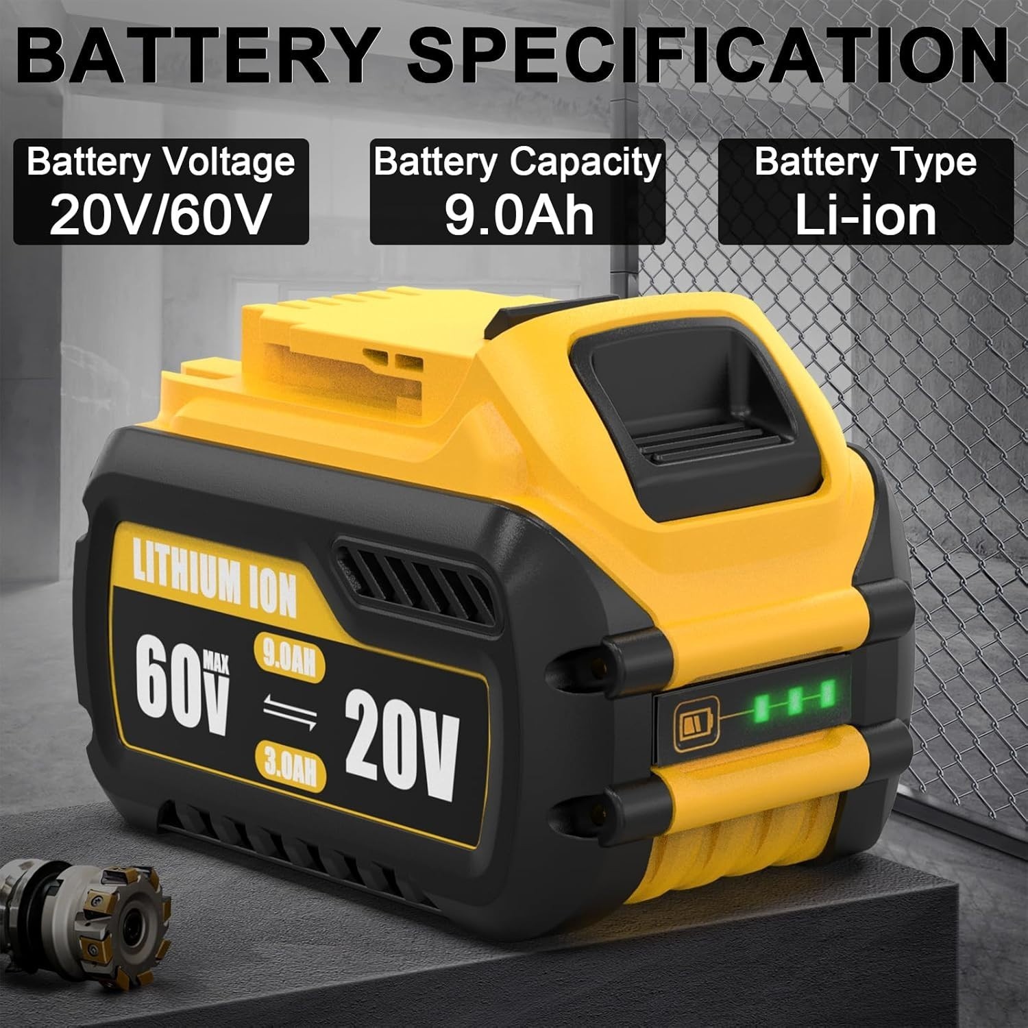 1-2Pack 9.0AH DCB609-2 For DeWalt 20V/60V MAX FLEXVOLT Li-Ion Battery or Charger