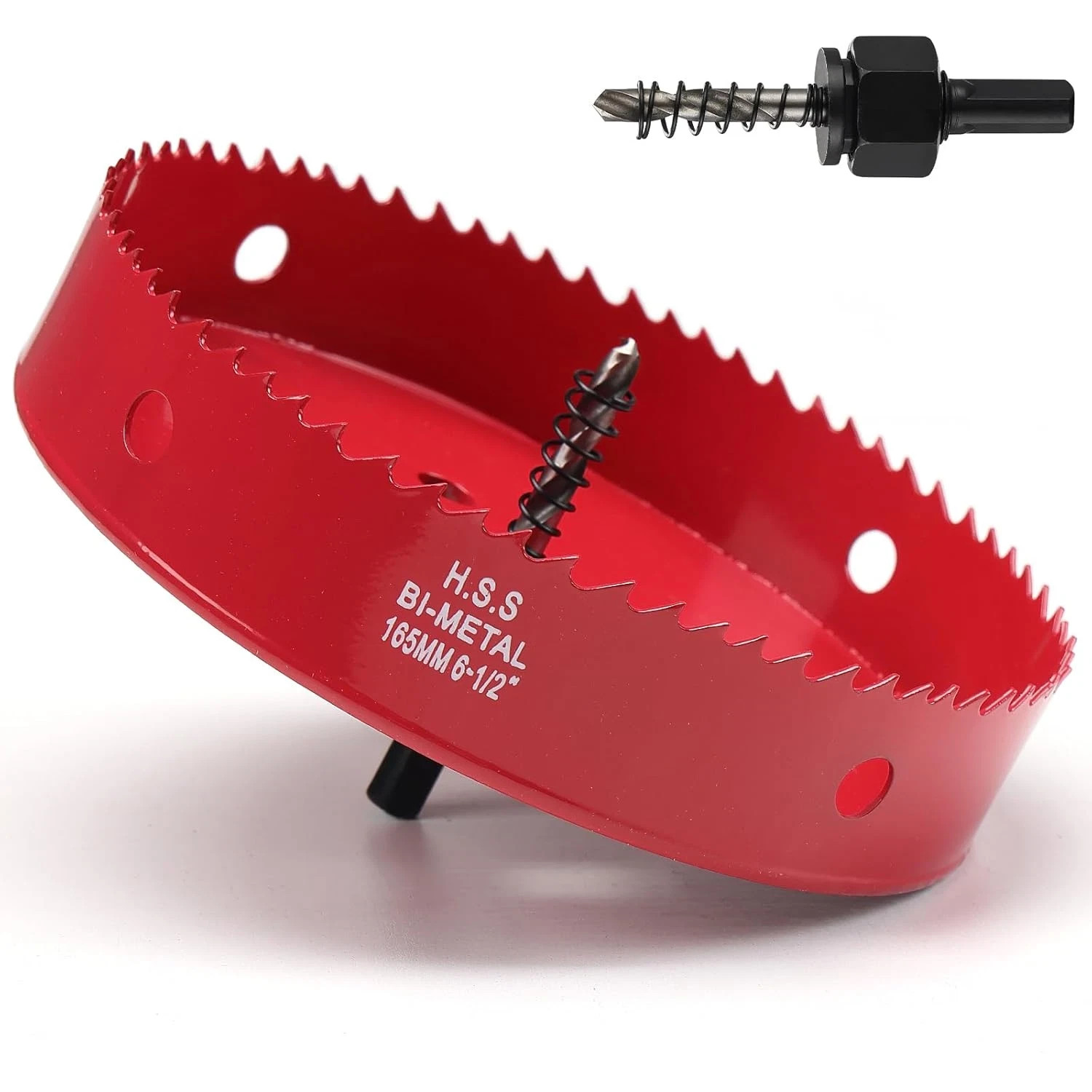 6-1/2 Inch Hole Saw for Wood, 165Mm HSS Bi-Metal Hole Saw for Recessed Lighting,